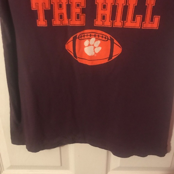 Clemson Tigers Football “Run Down The Hill” Purple T-Shirt Mens Medium M - Picture 4 of 13
